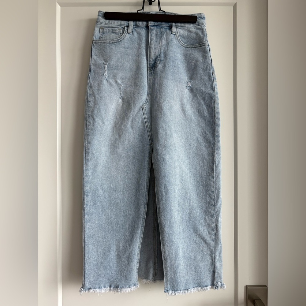 RE Generation High-Rise Denim Skirt